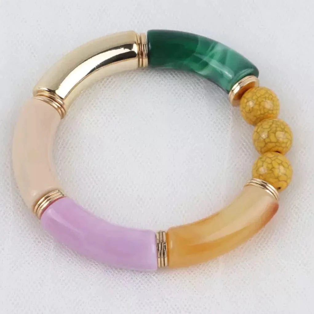 Lillian Bracelet - Mustard and Lilac