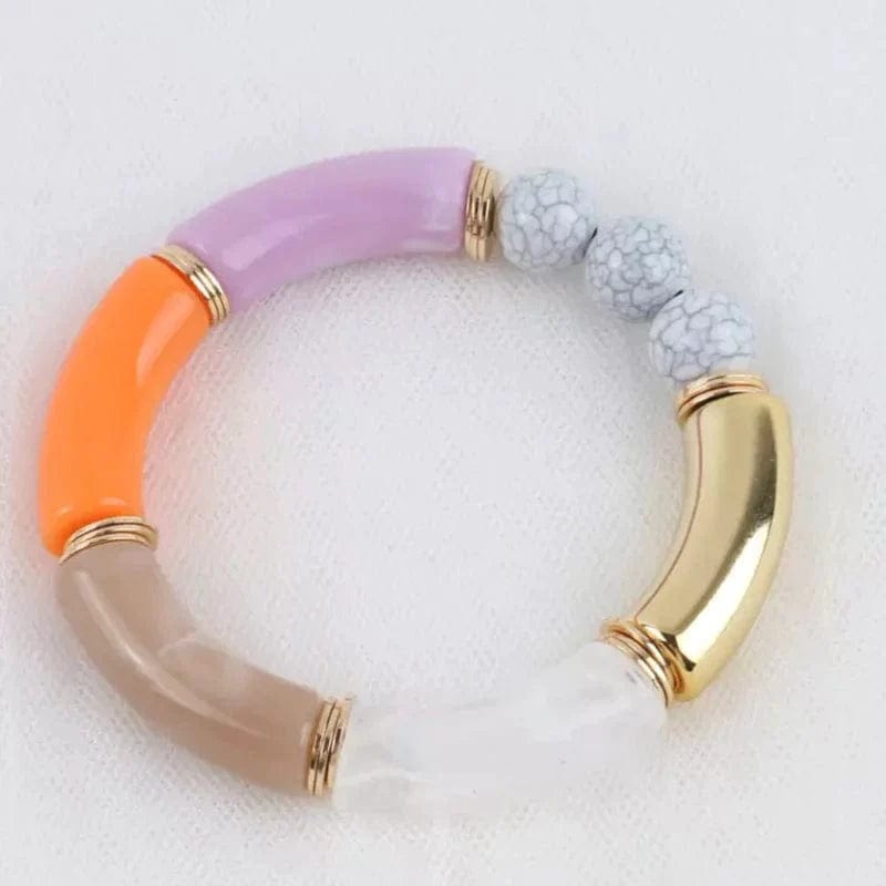 Lillian Bracelet - Lilac and Apricot