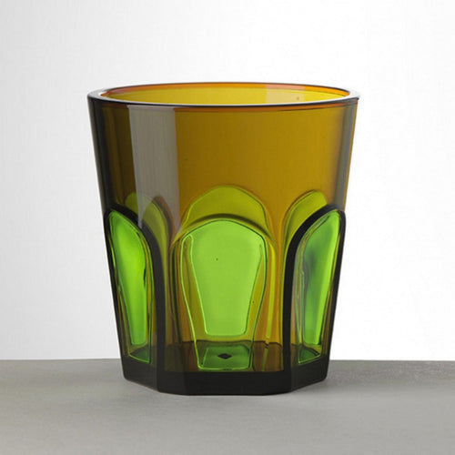 Mario Luca Giusti Gulli Inverse Glass set of 2- Amber/Green