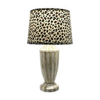 Natural Bone Inlay Lamp with Leopard Shade