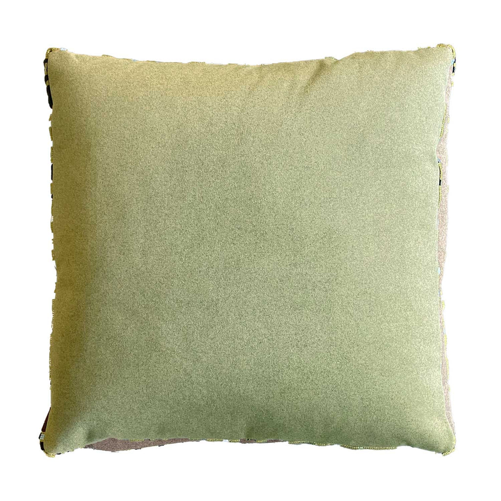 Hand Made Cushion - Pistachio & Mushroon