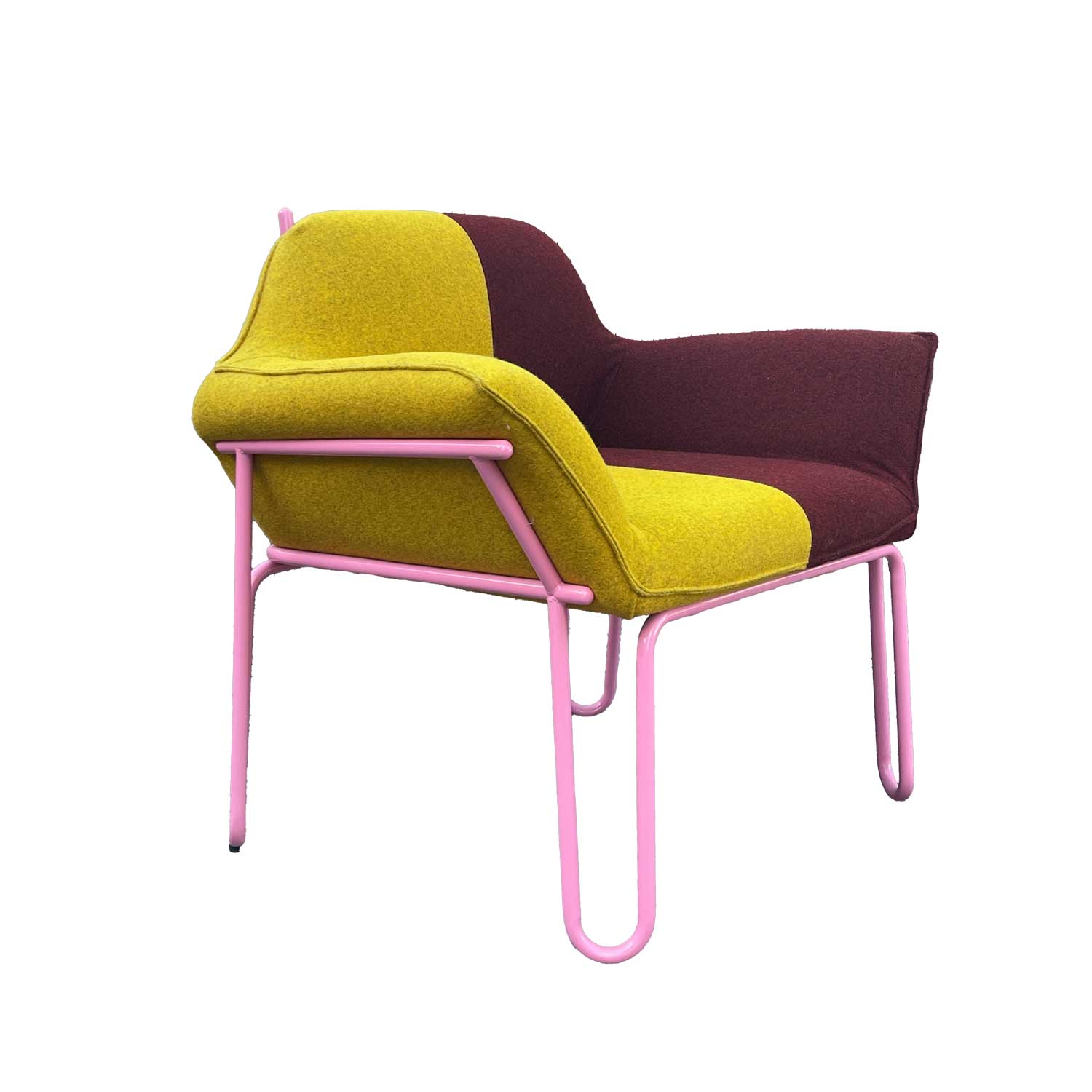 Sister Lounge Armchair - Mustard & Plum