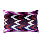Sultan Silk Cushion in Pink Aztech