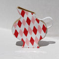 Large Red Diamond Jug-Ceramics-Formantics-Greenhouse Interiors Pty Ltd