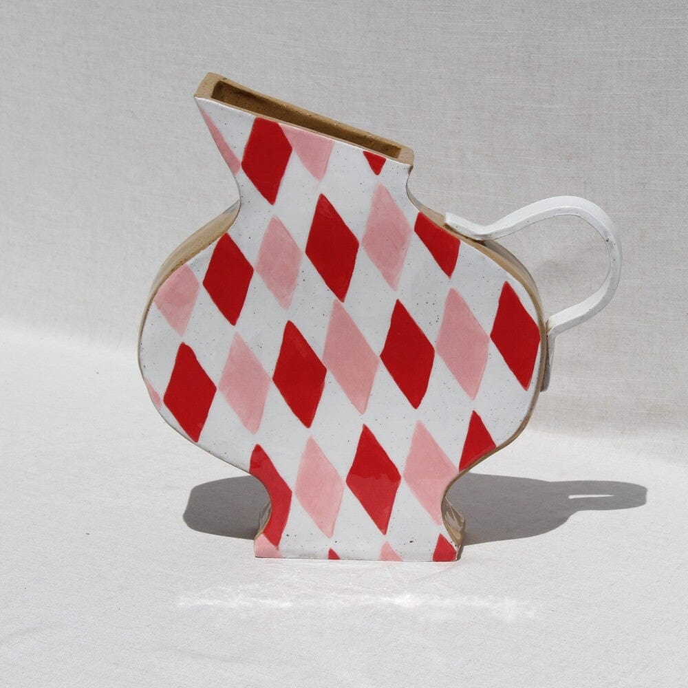 Large Red Diamond Jug