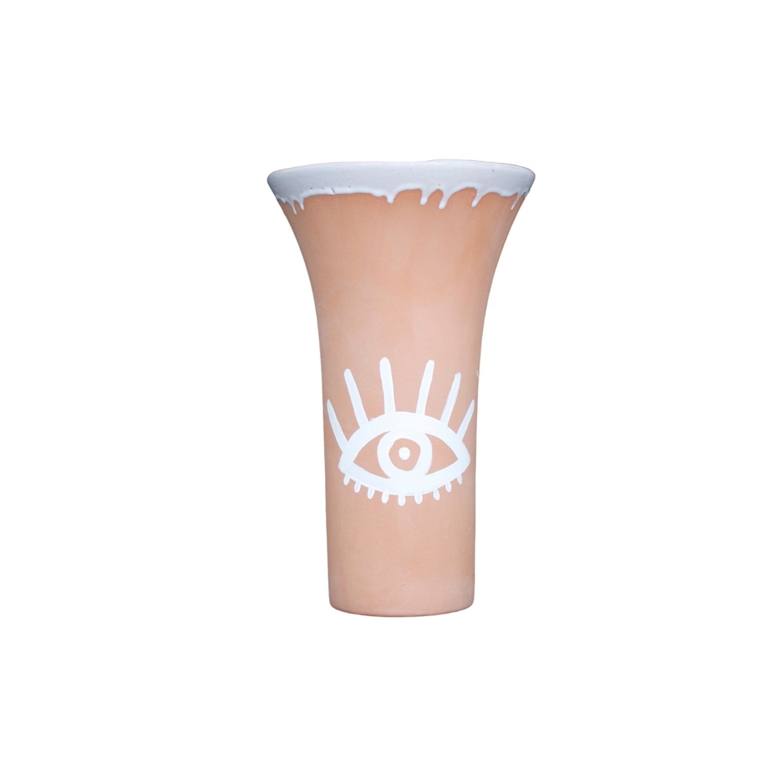 Terracotta Eye Vase-Ceramics-Kaz Ceramics-Greenhouse Interiors