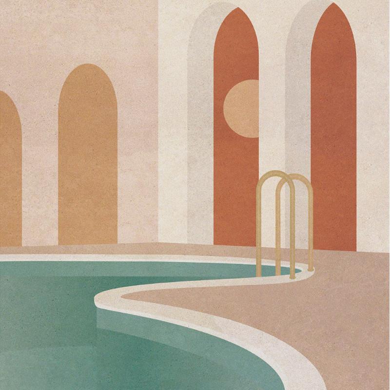 Morning Pool - Limited Edition Print-Prints-Charlotte Taylor-Greenhouse Interiors