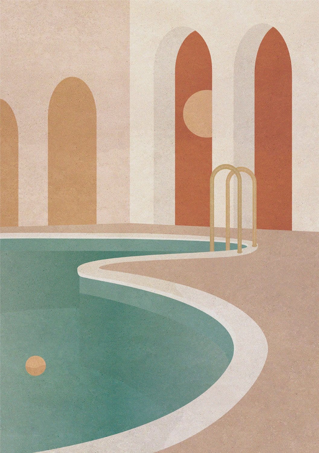 Morning Pool - Limited Edition Print-Prints-Charlotte Taylor-Greenhouse Interiors