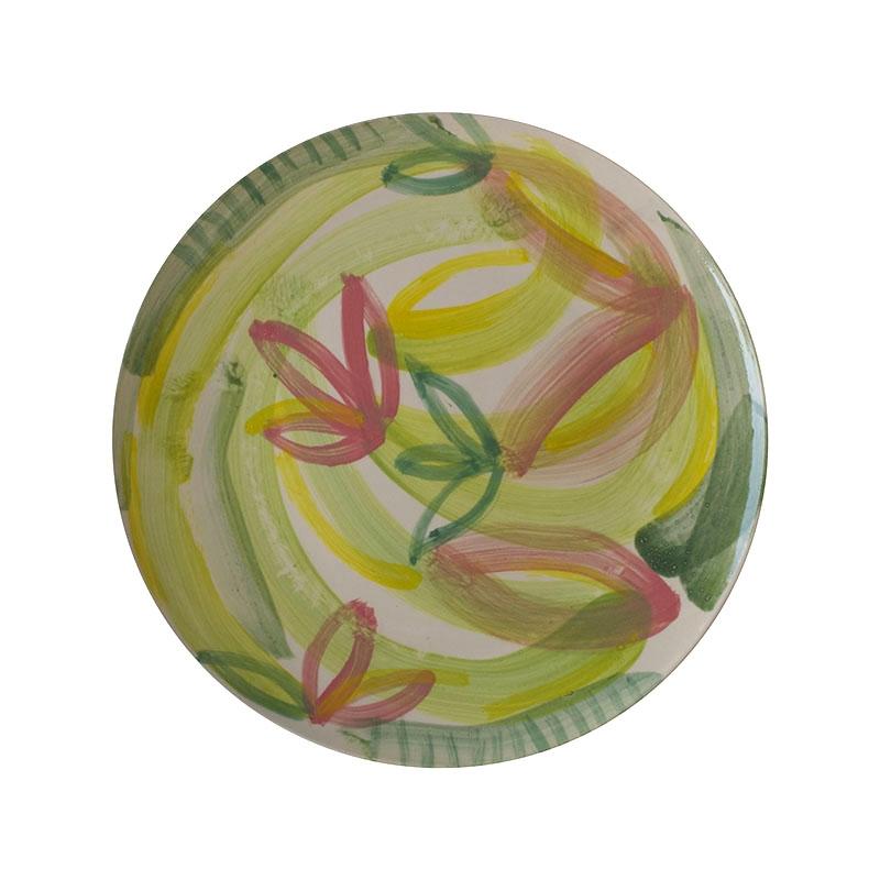 Number Six Collaboration Art Plate-Ceramics-Karen Morton-Greenhouse Interiors