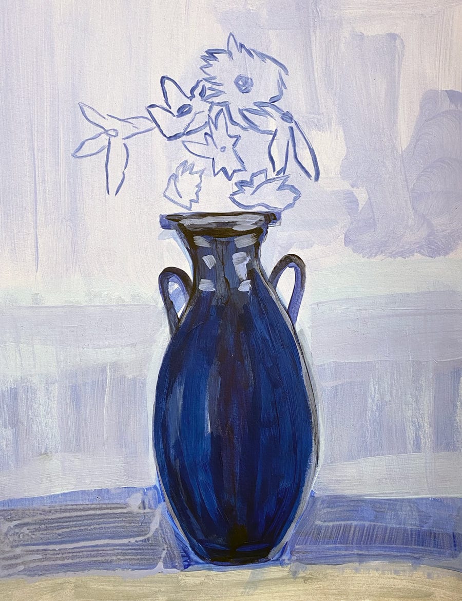 Blue Vase Composition - Original Artwork