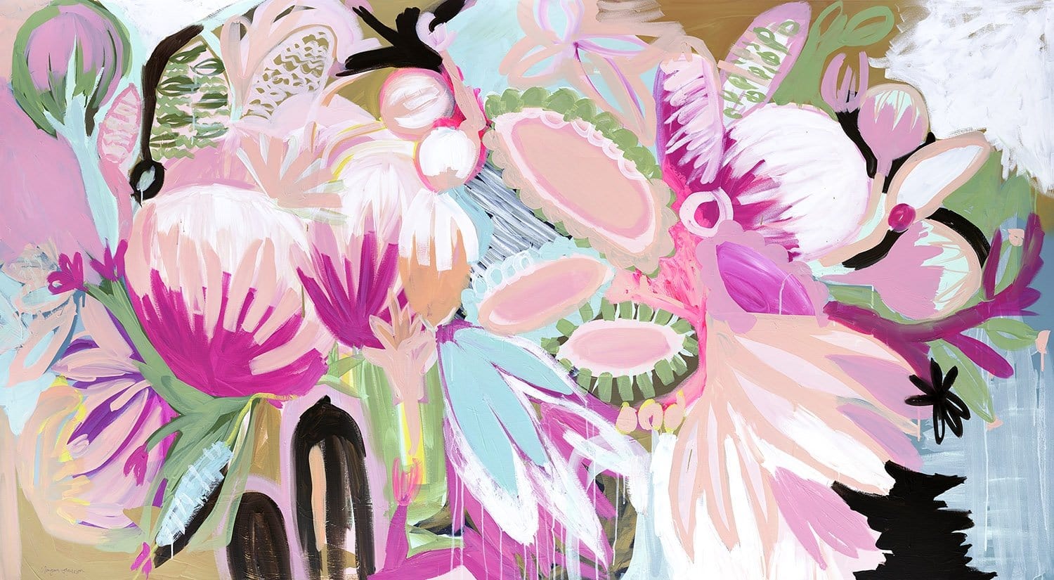 Blue & Green Sunflowers - Limited Edition Print-Prints-Morgan Jamieson-Greenhouse Interiors