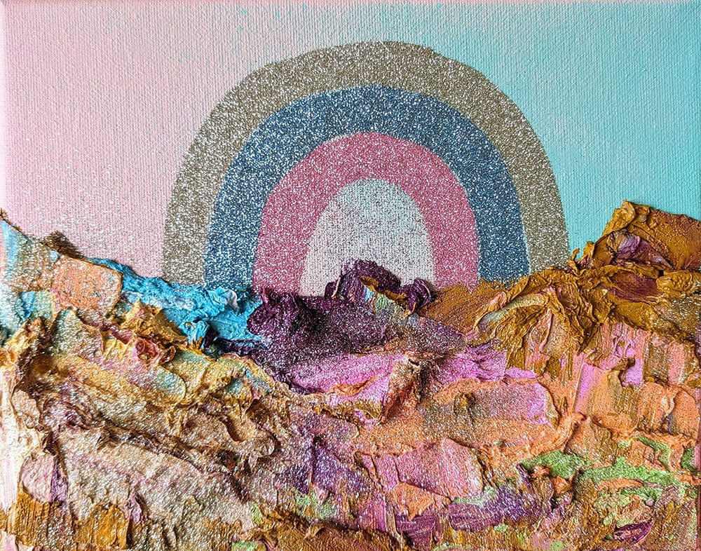 Rainbow Gelato Glitz - Original Art