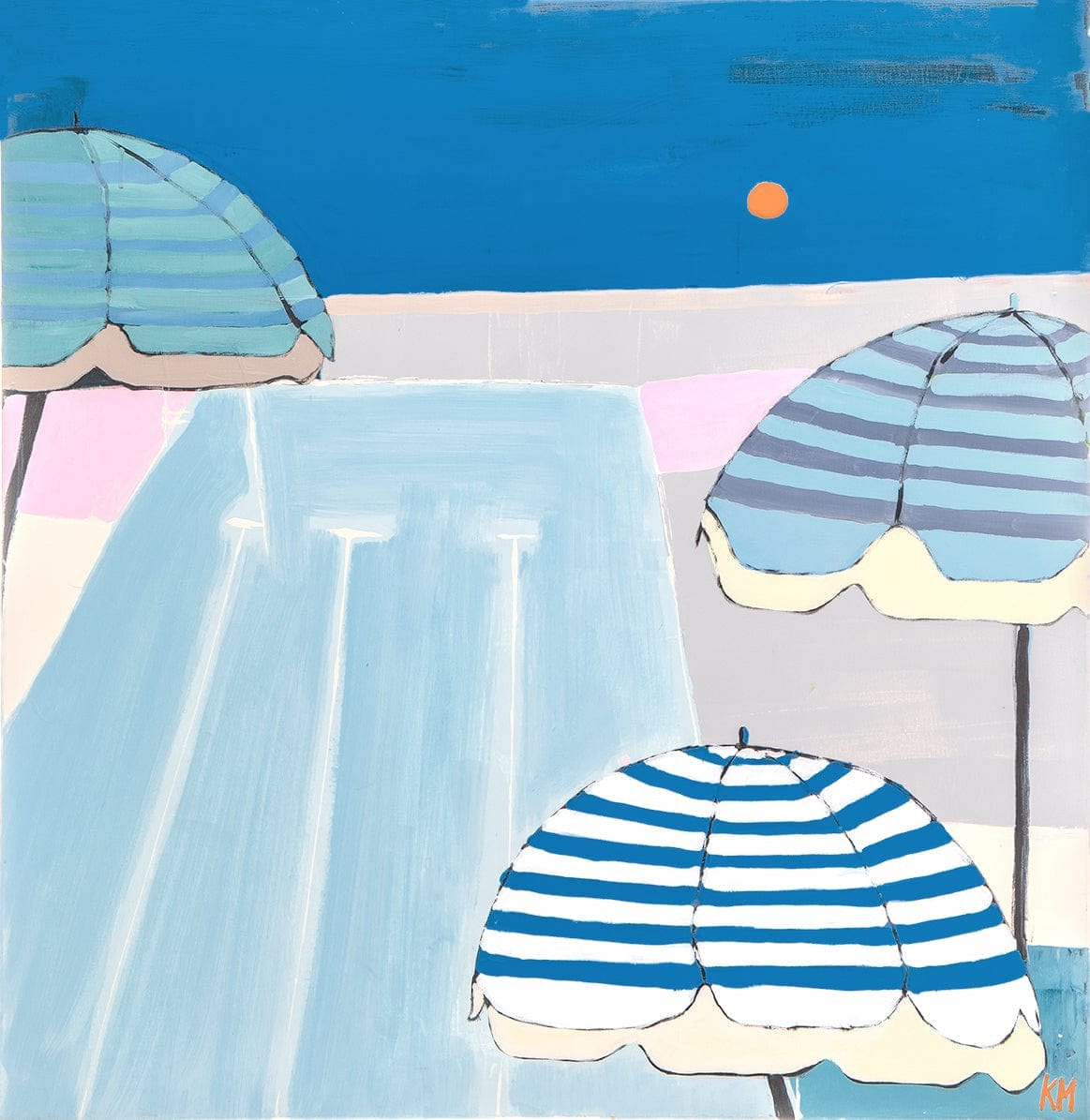 Blue Umbrellas - Limited Edition Print