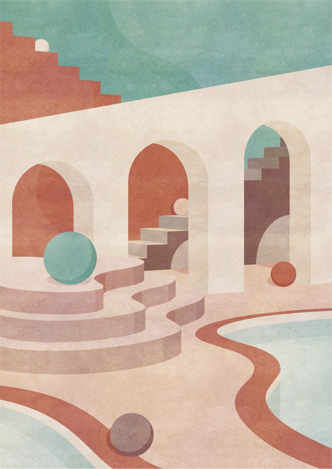 Fictive Pool - Limited Edition Print-Prints-Charlotte Taylor-Greenhouse Interiors