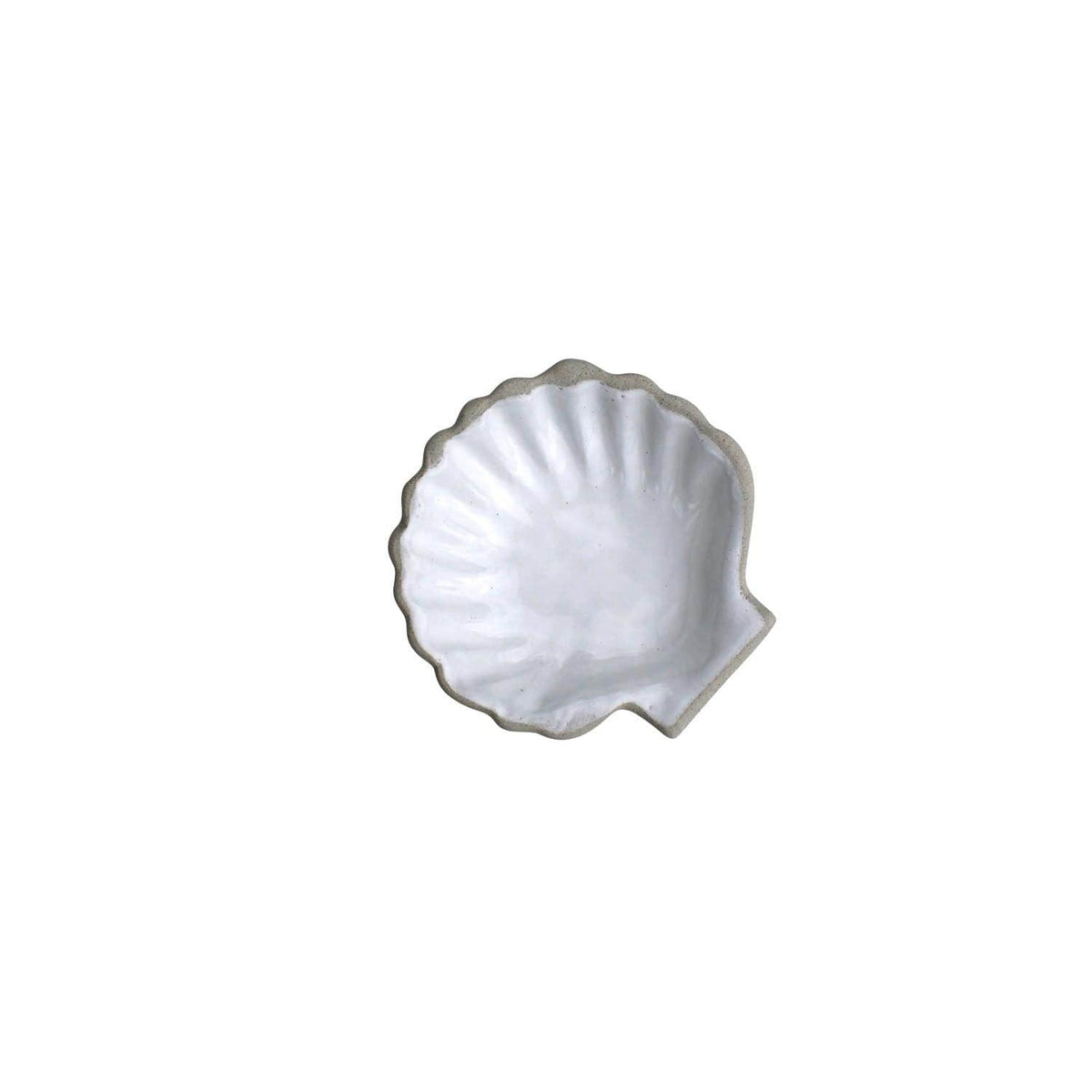 Grey Speckle Ceramic Seashell Dish-Ceramics-Kaz Ceramics-Greenhouse Interiors