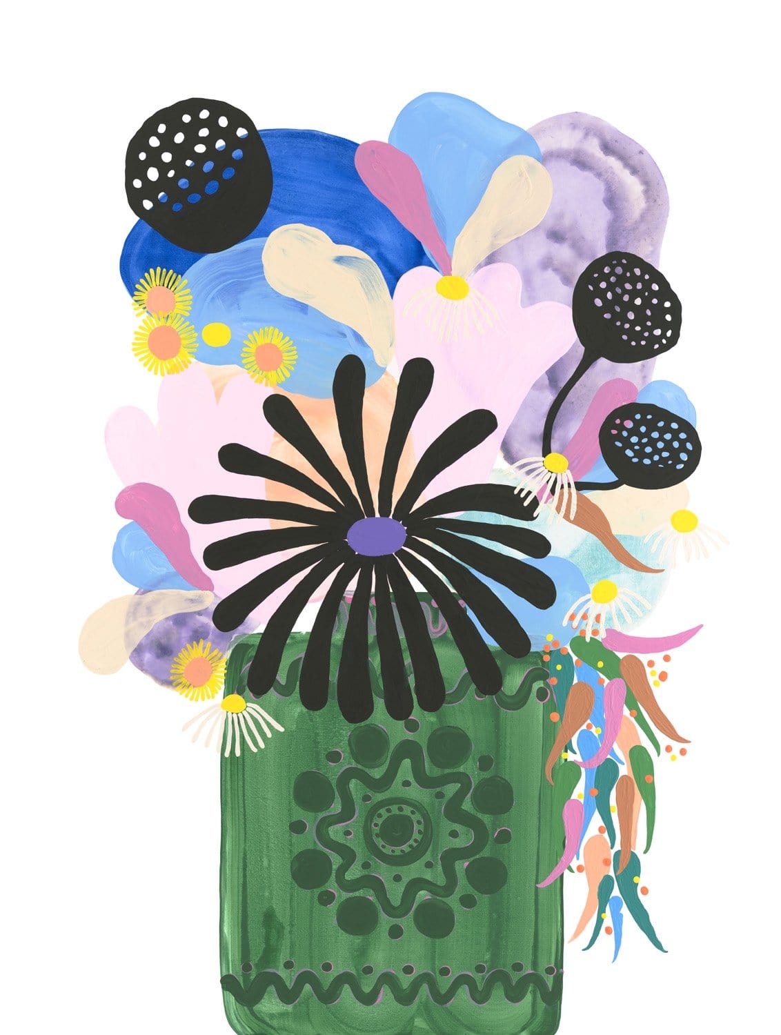 Arrangement IV (Green Vase) - Limited Edition Print-Prints-Madeleine Stamer-Greenhouse Interiors