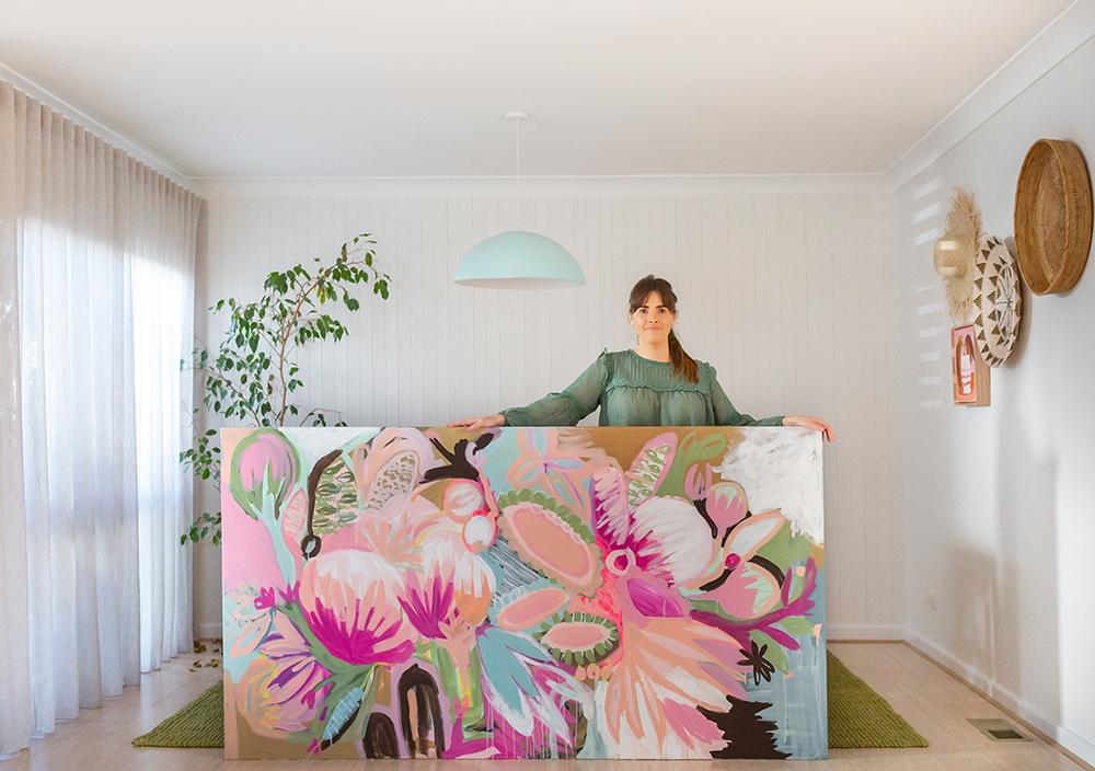 Blue & Green Sunflowers - Limited Edition Print-Prints-Morgan Jamieson-Greenhouse Interiors