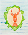 Lettuce And Lobster - Original Painting-Original Art-Marcia Priestley-Greenhouse Interiors Pty Ltd