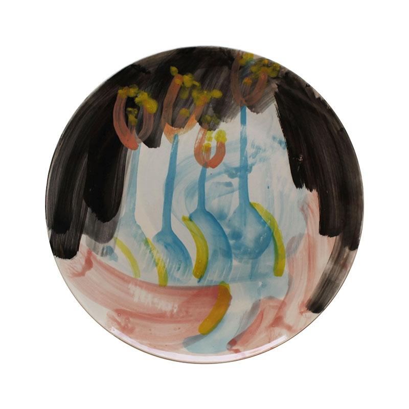 Number Seven Collaboration Art Plate-Ceramics-Karen Morton-Greenhouse Interiors
