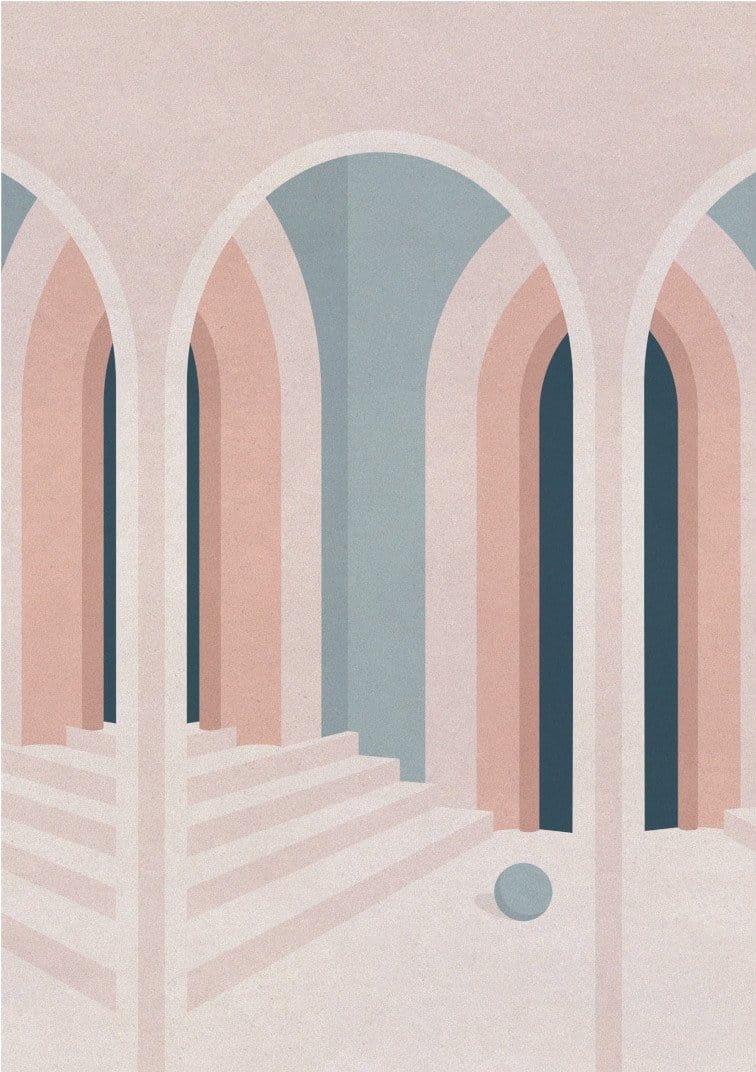 Pastel Arches - Limited Edition Print