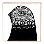 B & W Bird Head Facing Left - Print-Prints-Madeleine Stamer-Greenhouse Interiors
