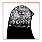 B & W Bird Head Facing Right - Print-Prints-Madeleine Stamer-Greenhouse Interiors