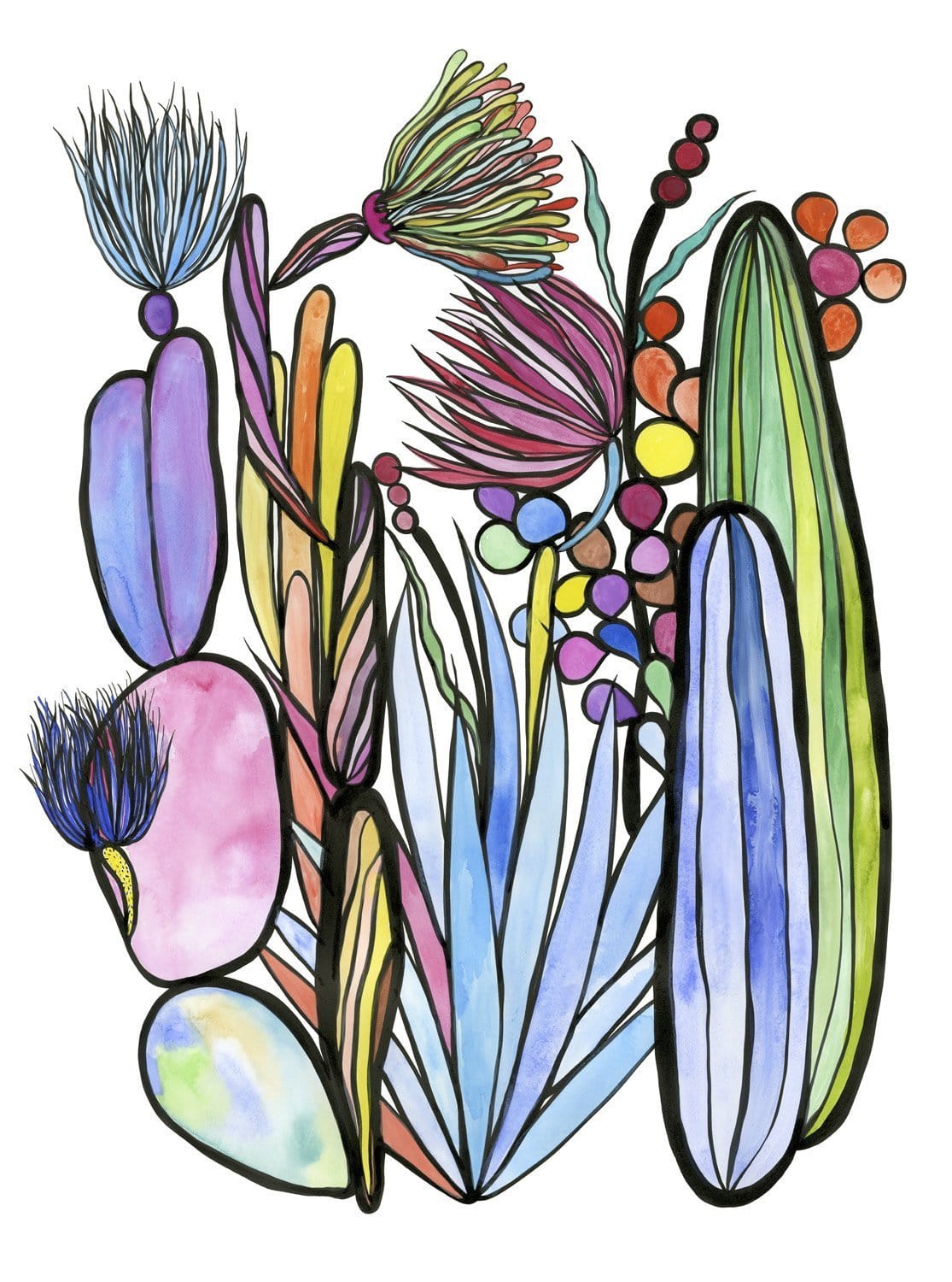 Cacti Diptych (Right) - Print-Prints-Madeleine Stamer-Greenhouse Interiors