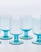 Bitossi Wine Goblets - Set of 6 - Turquoise