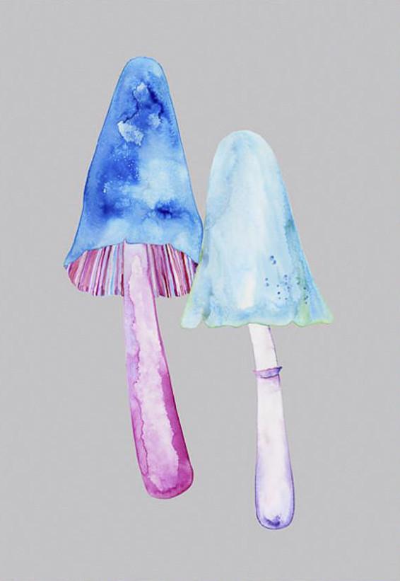 Double Mushroom - Print-Prints-Madeleine Stamer-Greenhouse Interiors