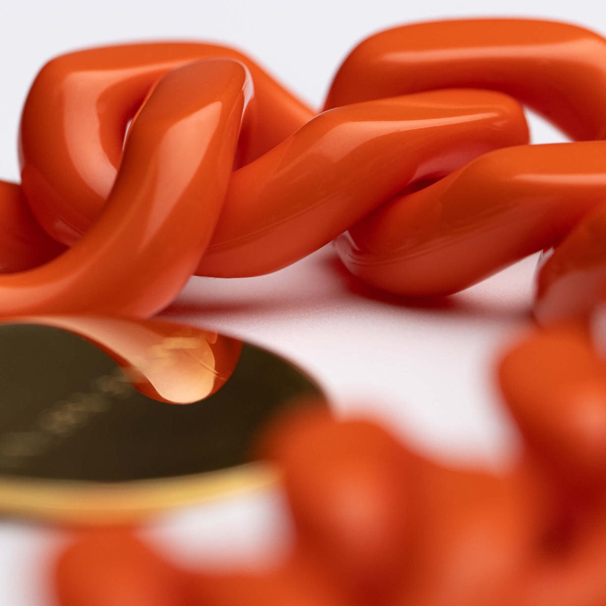 Flat Chain Bracelet - Orange