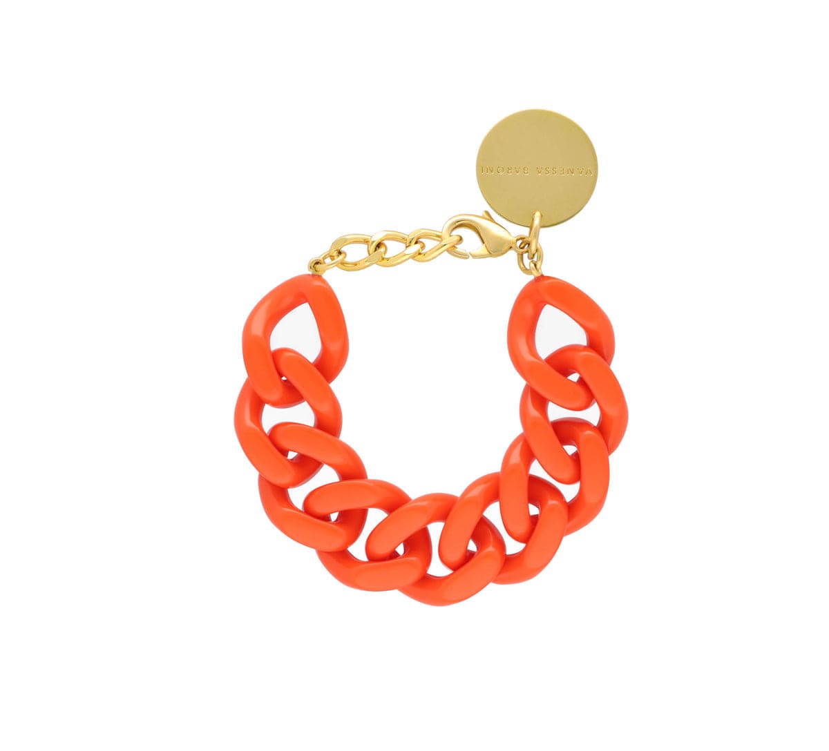 Flat Chain Bracelet - Orange