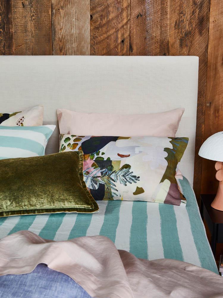 Linen Flat Sheet - Blush Pink
