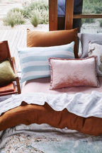 Linen Fitted Sheet - Blush Pink