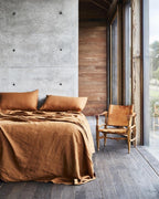 Linen Fitted Sheet - Tobacco