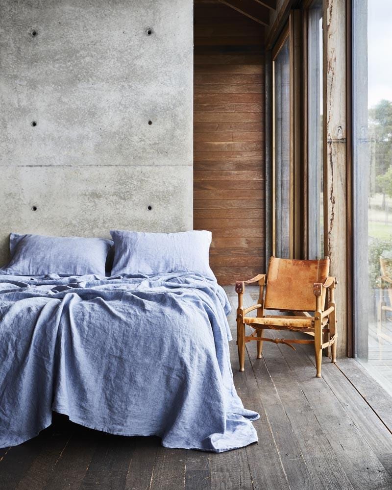 Linen Fitted Sheet - Chambray