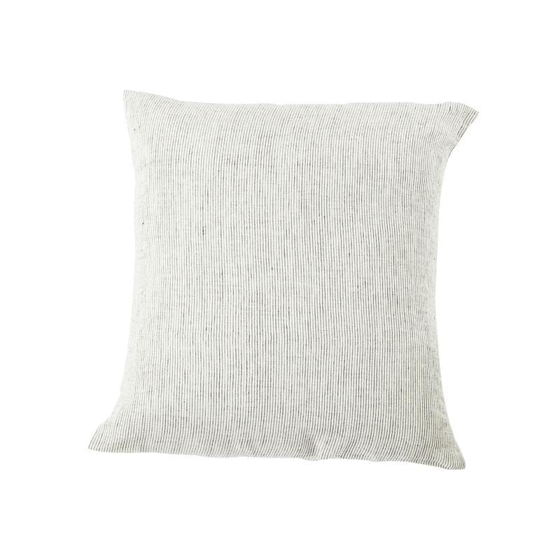 Black Pinstripe – Linen Euro Pillowcase Set