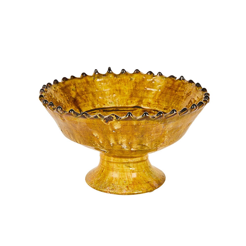 Moroccan Tamegroute Scalloped Bowls - Ochre