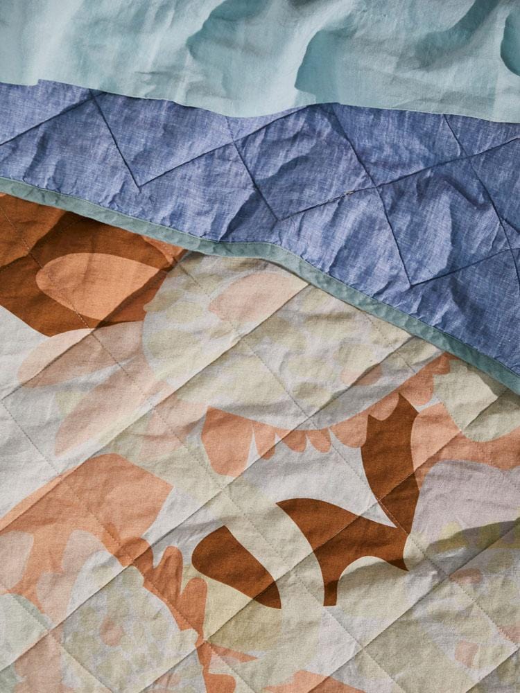 Linen Flat Sheet - Sea Mist-Bedding-Greenhouse-Greenhouse Interiors