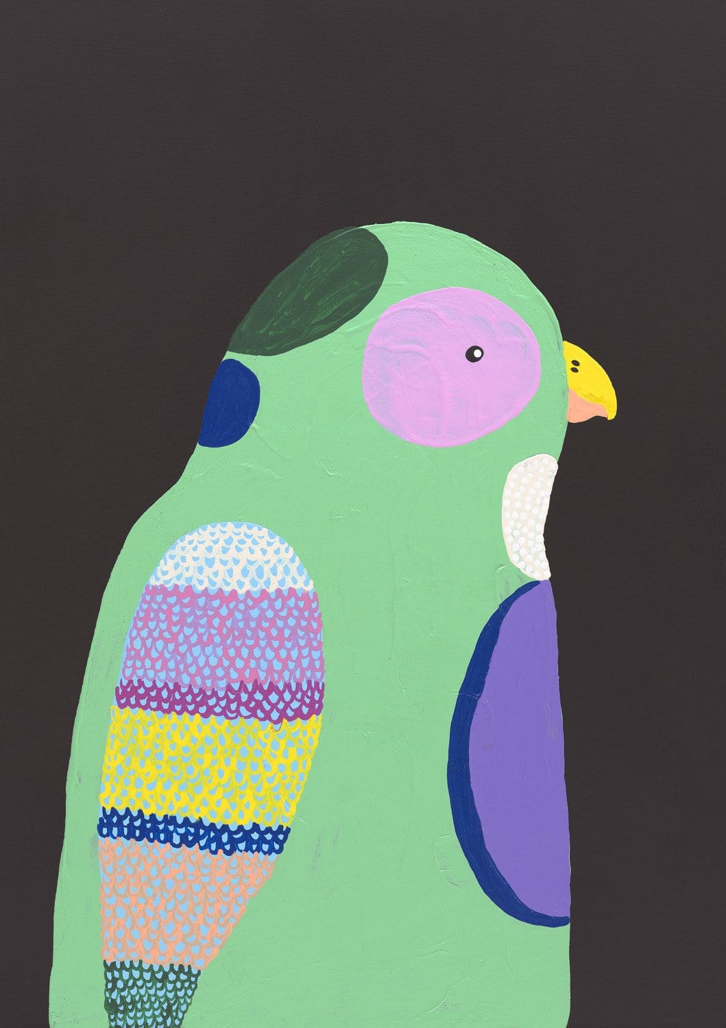 Sweet Face II (Green Parrot) - Art Print-Prints-Madeleine Stamer-Greenhouse Interiors