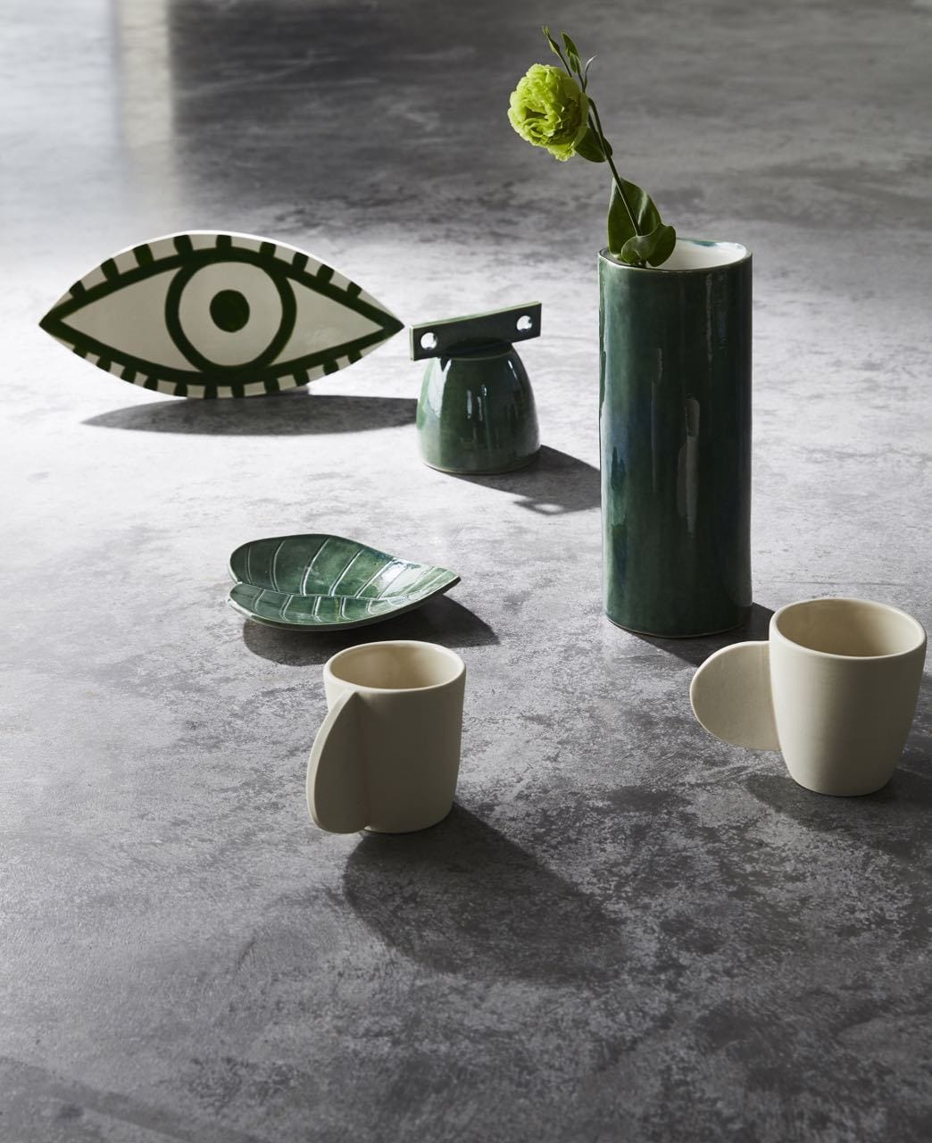 Green Looksie Eye-Ceramics-Kaz Ceramics-Greenhouse Interiors