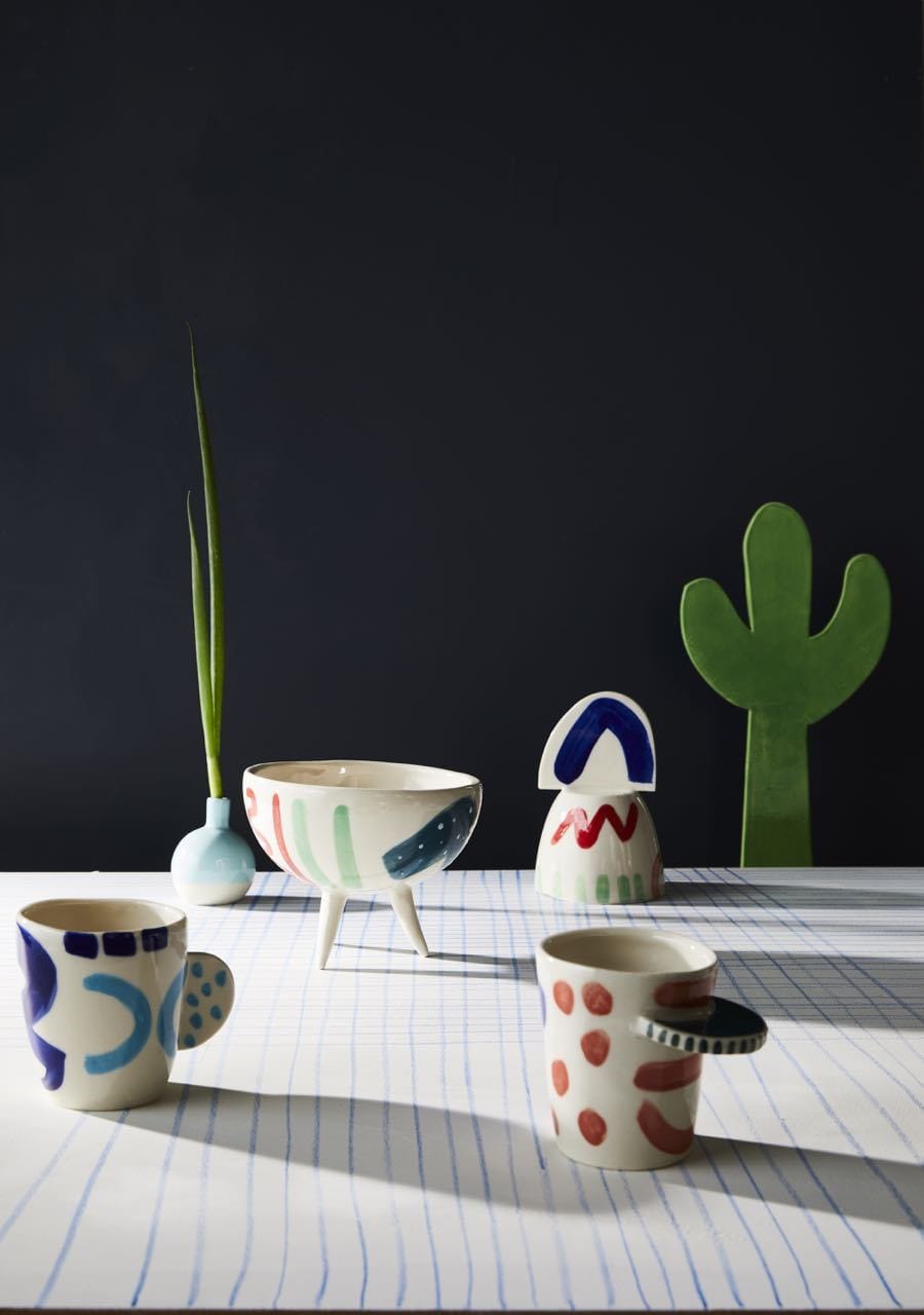 Cactus Wall Hanging-Ceramics-Kaz Ceramics-Greenhouse Interiors