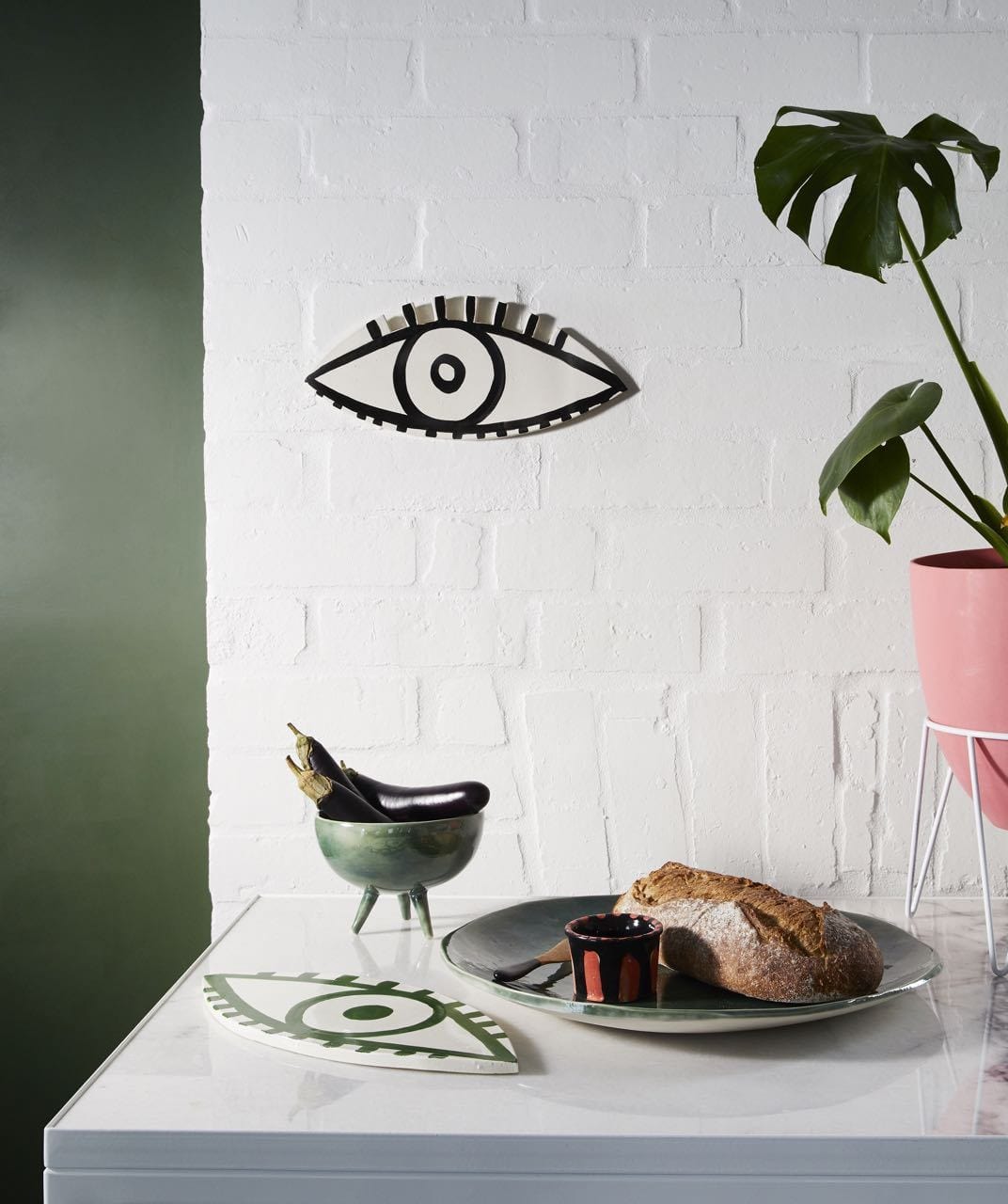 Black Looksie Eye-Ceramics-Kaz Ceramics-Greenhouse Interiors