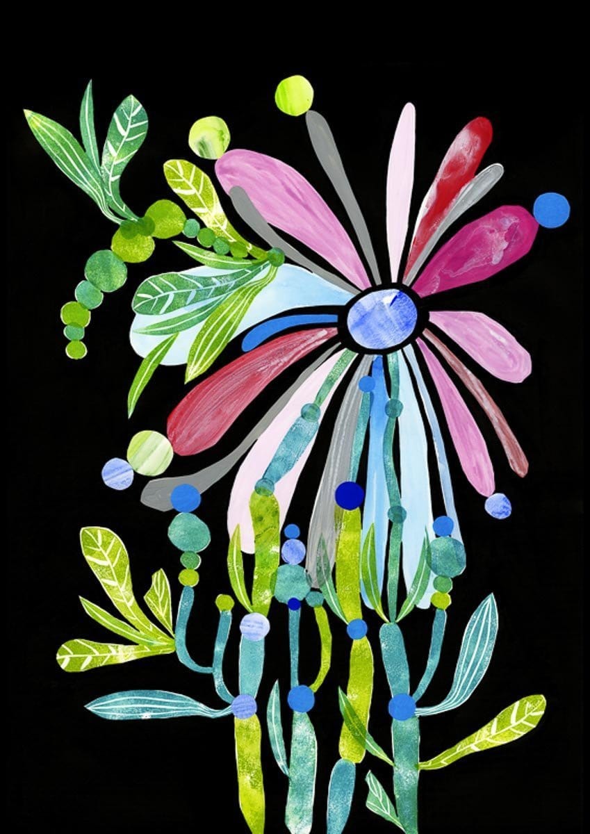 Bleeding Blue Heart - Print-Prints-Madeleine Stamer-Greenhouse Interiors
