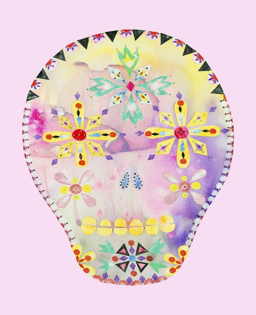 Calavera Pink - Print-Prints-Madeleine Stamer-Greenhouse Interiors