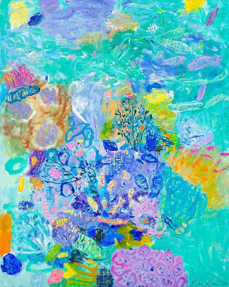 Turquoise Coral Head - Limited Edition Print