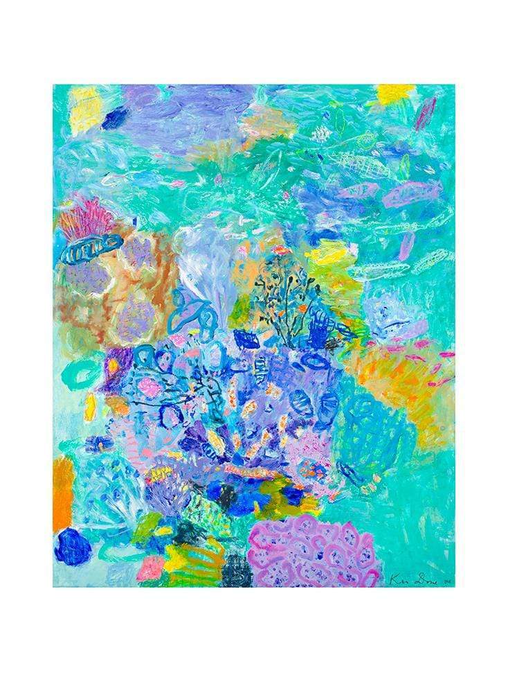 Turquoise Coral Head - Limited Edition Print