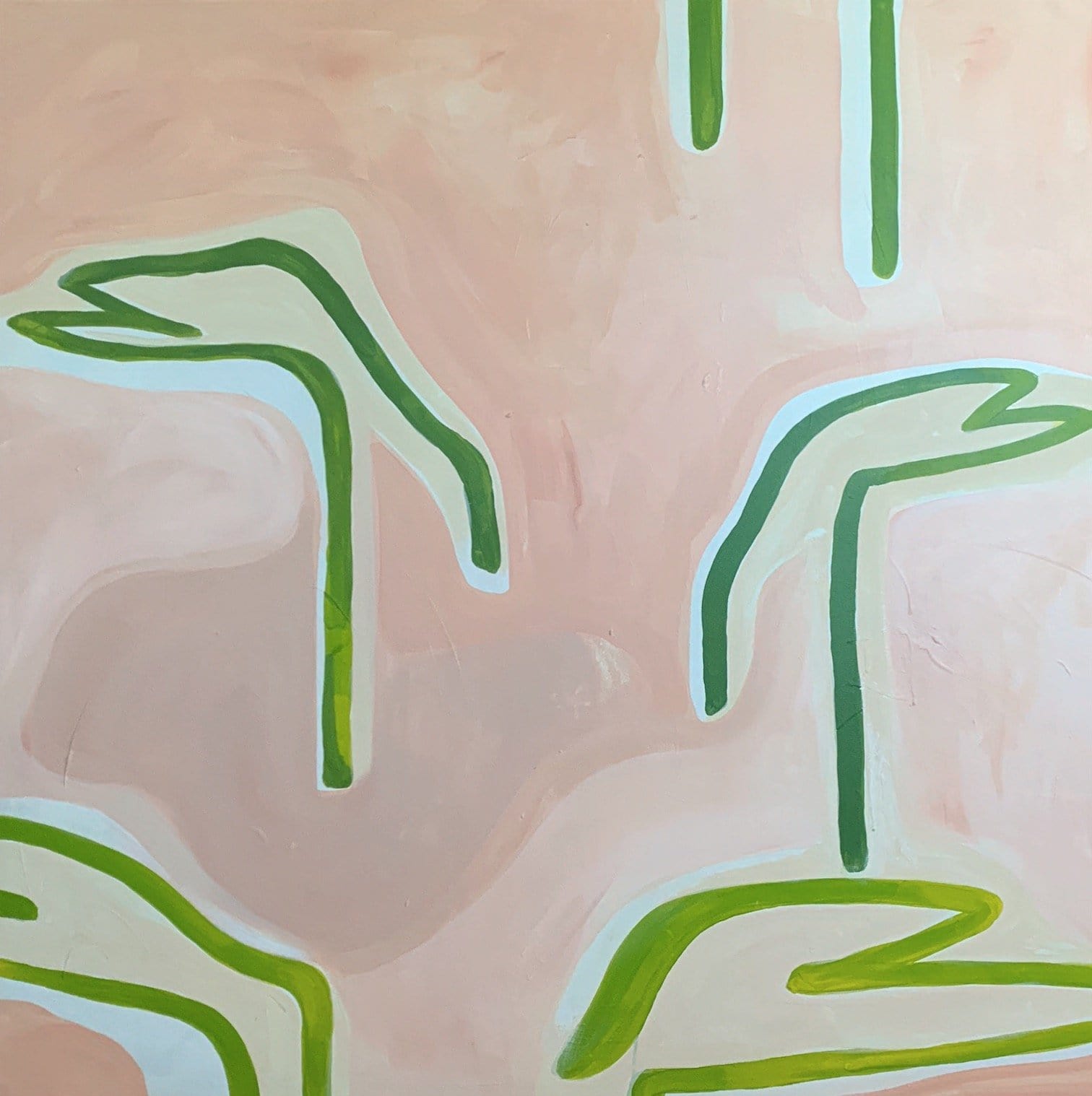 Palm Birds Pink Lake East - Print-Prints-Bibi Ana + Co-Greenhouse Interiors