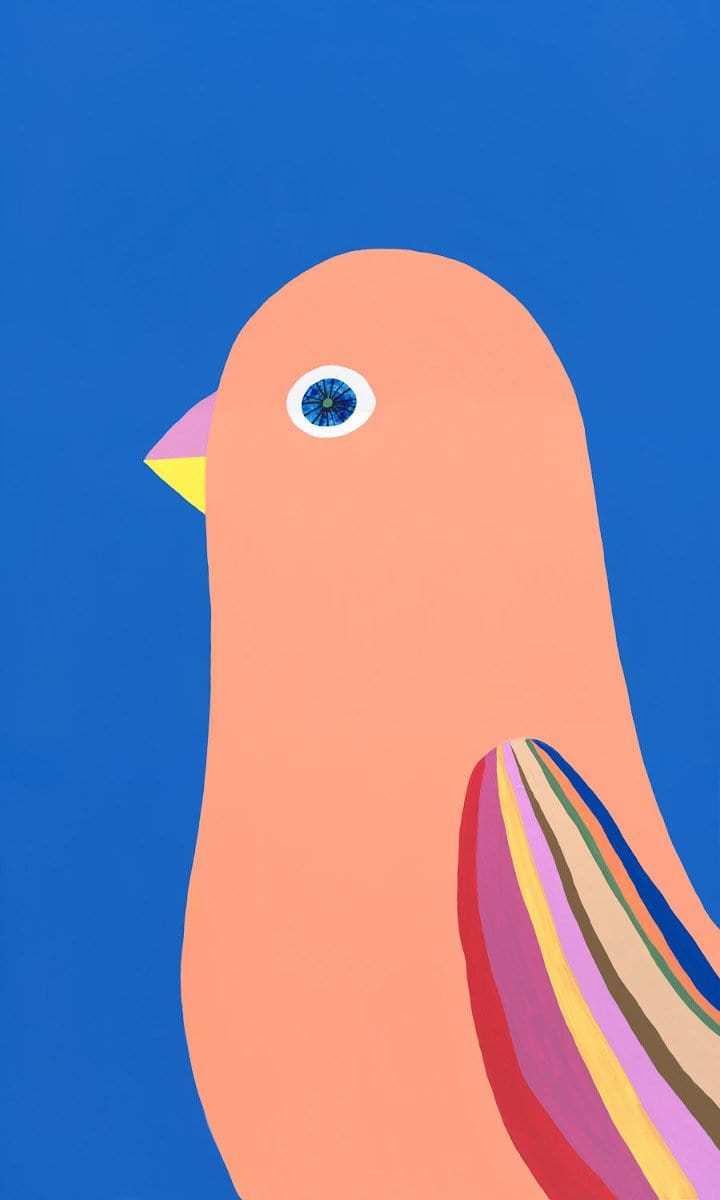 Song Bird II (Peach Bird) - Print