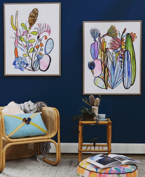 Cacti Diptych (Left) - Print-Prints-Madeleine Stamer-Greenhouse Interiors