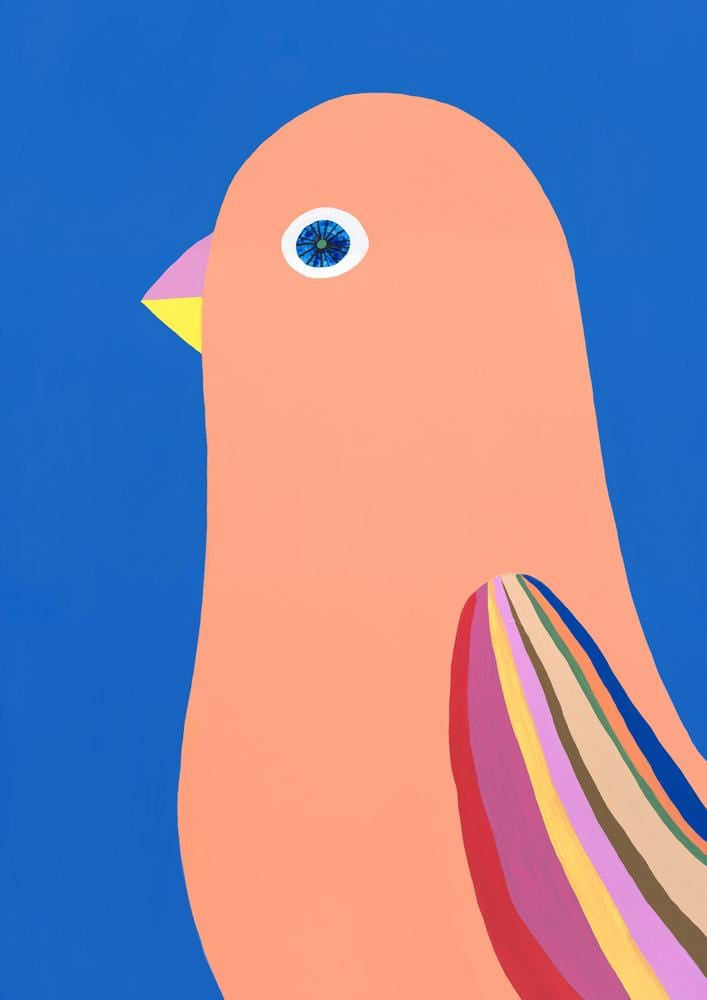 Song Bird II (Peach Bird) - Print